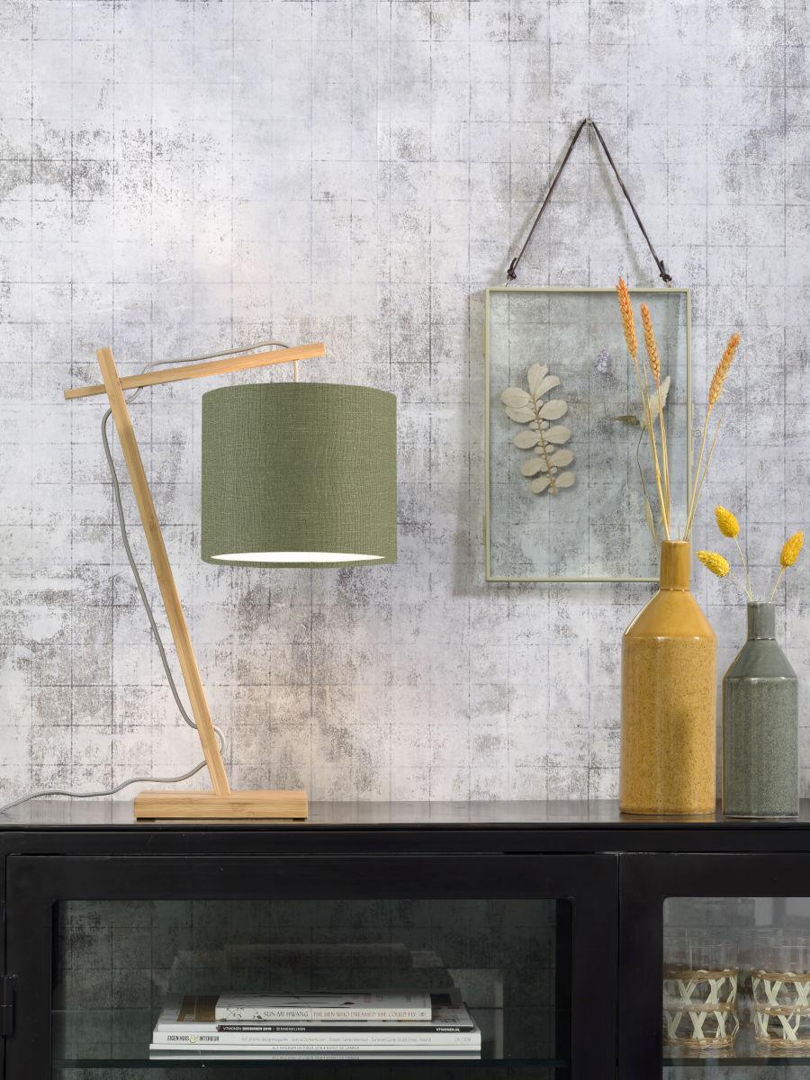 Andes Bamboo Linen Table Lamp - Image 19