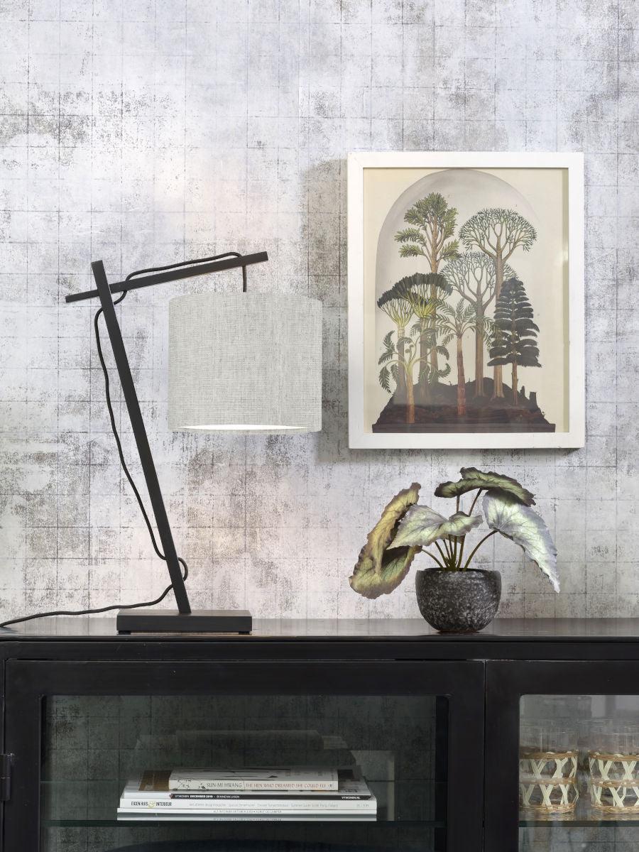 Andes Bamboo Linen Table Lamp - Image 49