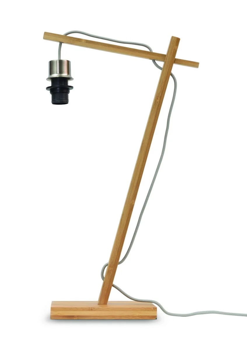 Andes Bamboo Linen Table Lamp - Image 6