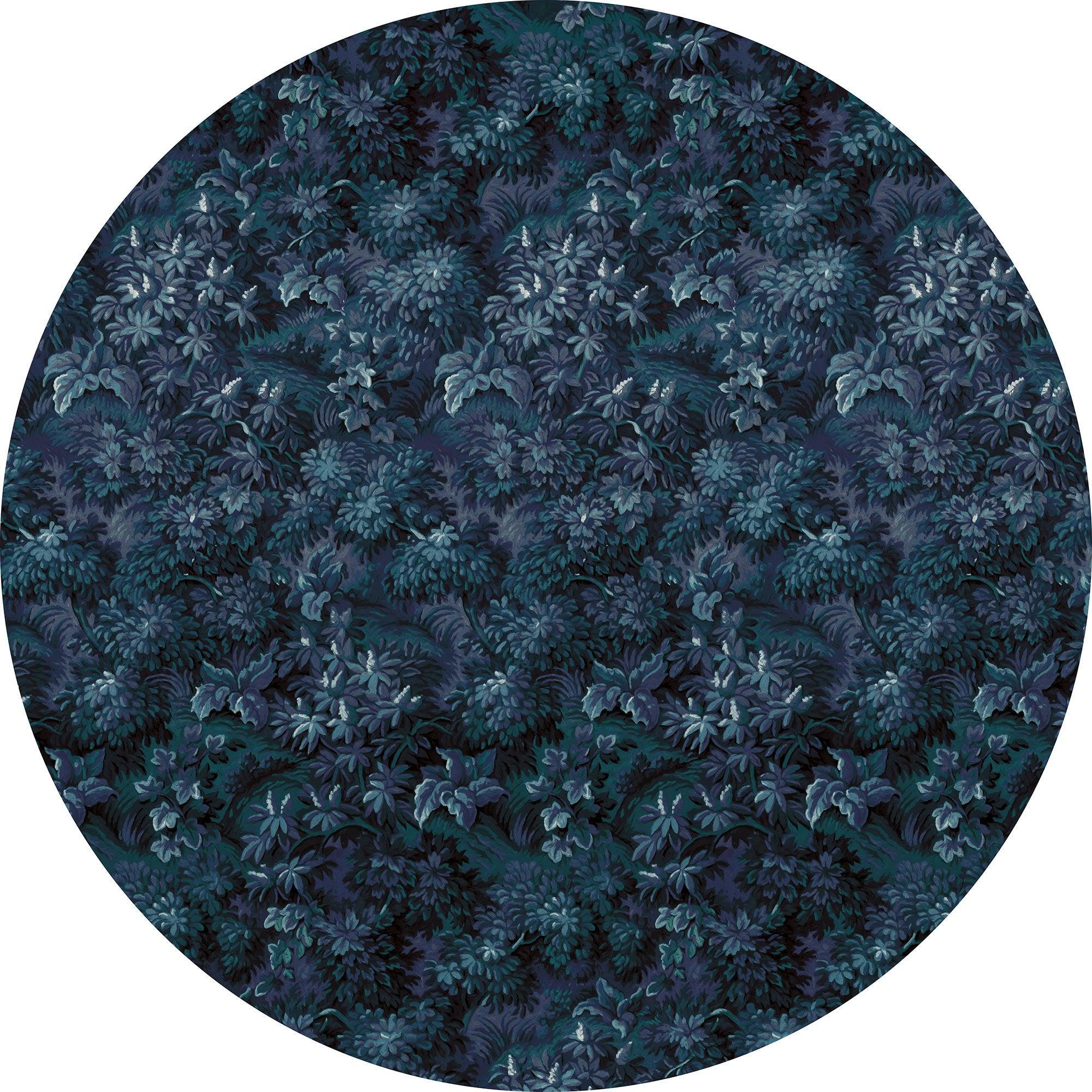 Blue Garden Circle Wallpaper (Self-Adhesive) - Image 3