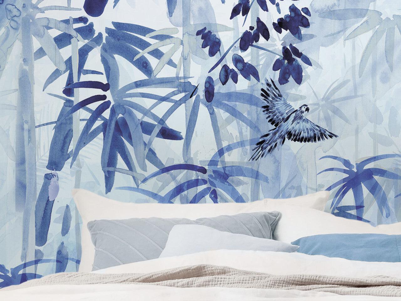 Blue Jungle Mural Wallpaper - Image 4