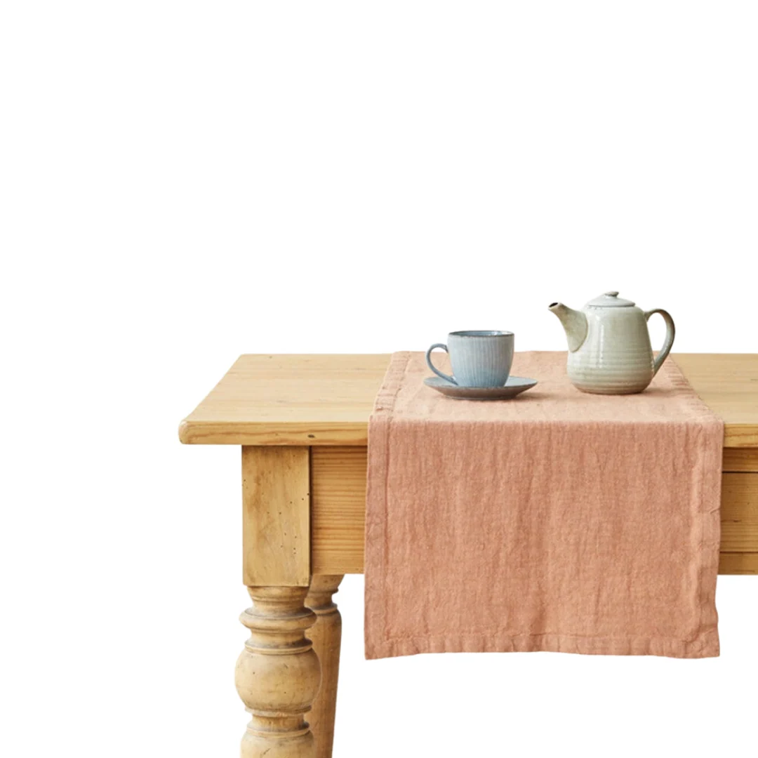 Cafe Creme Linen Table Runner (Set of 3)