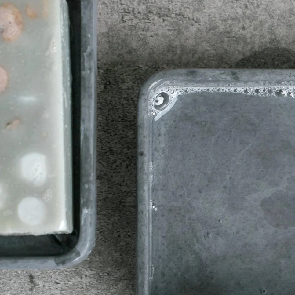 Light Grey Concrete Soap Stand w/ Vegan Soap - Image 4