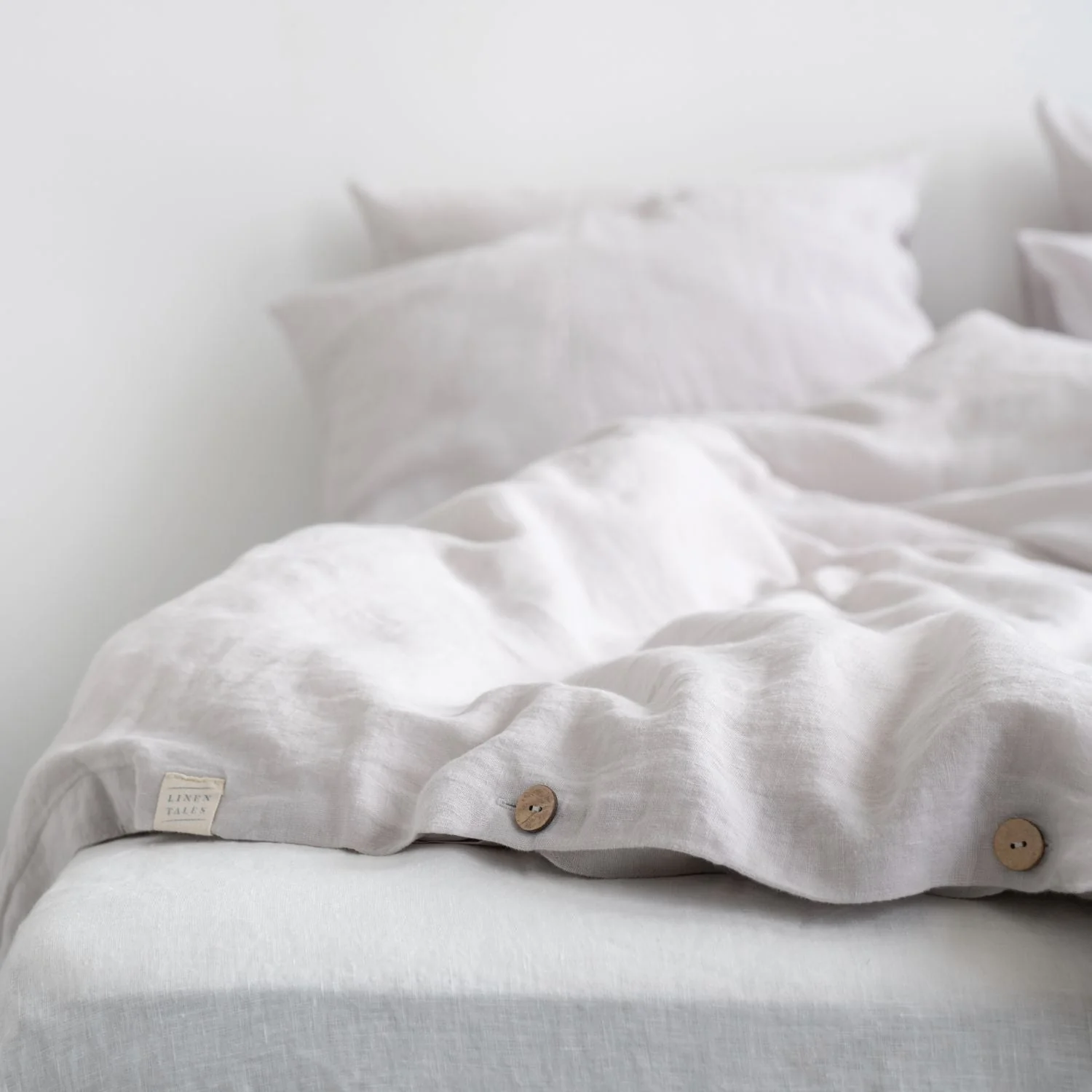 Silver Linen Duvet Cover Set - Image 4