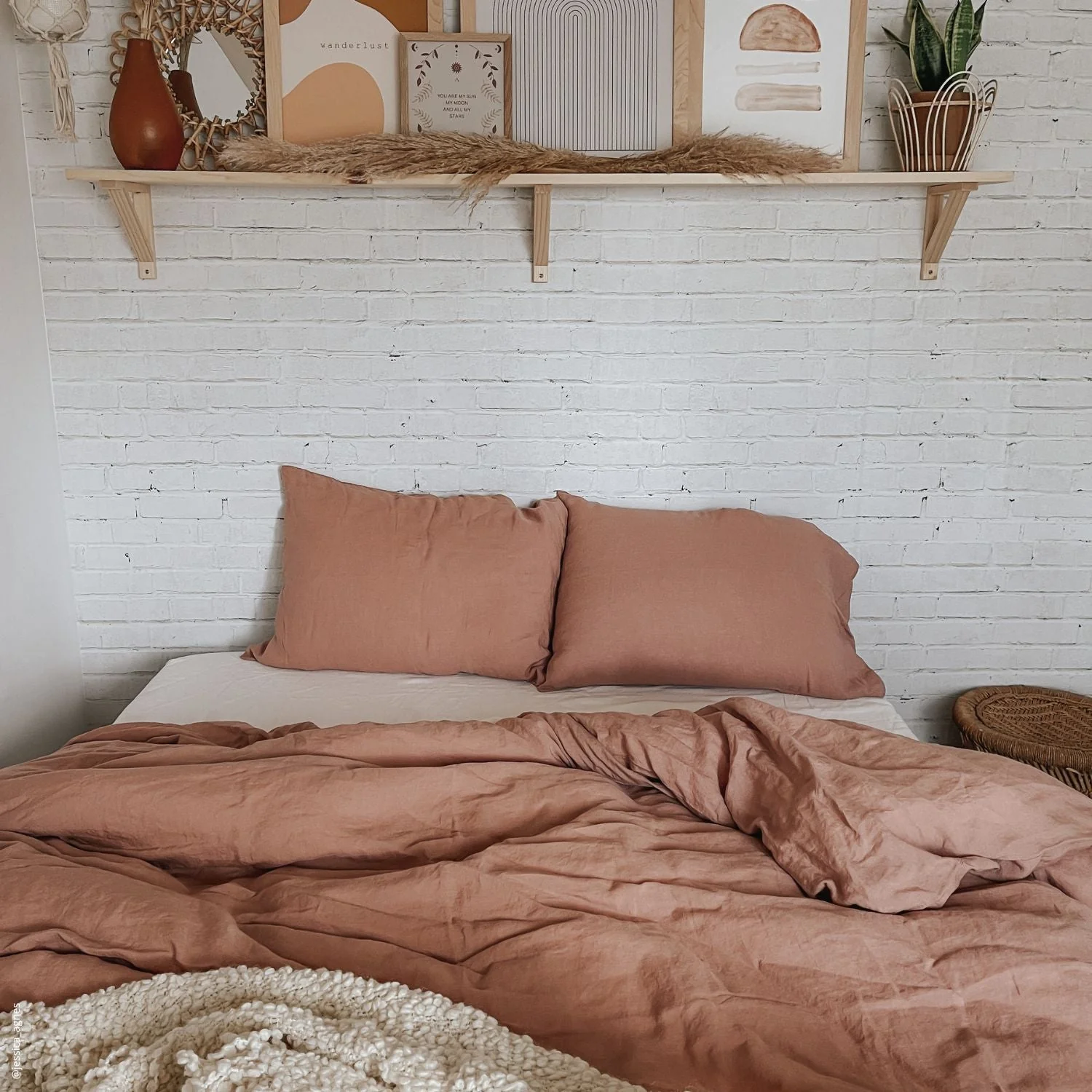 Cafe Creme Linen Duvet Cover Set - Image 6