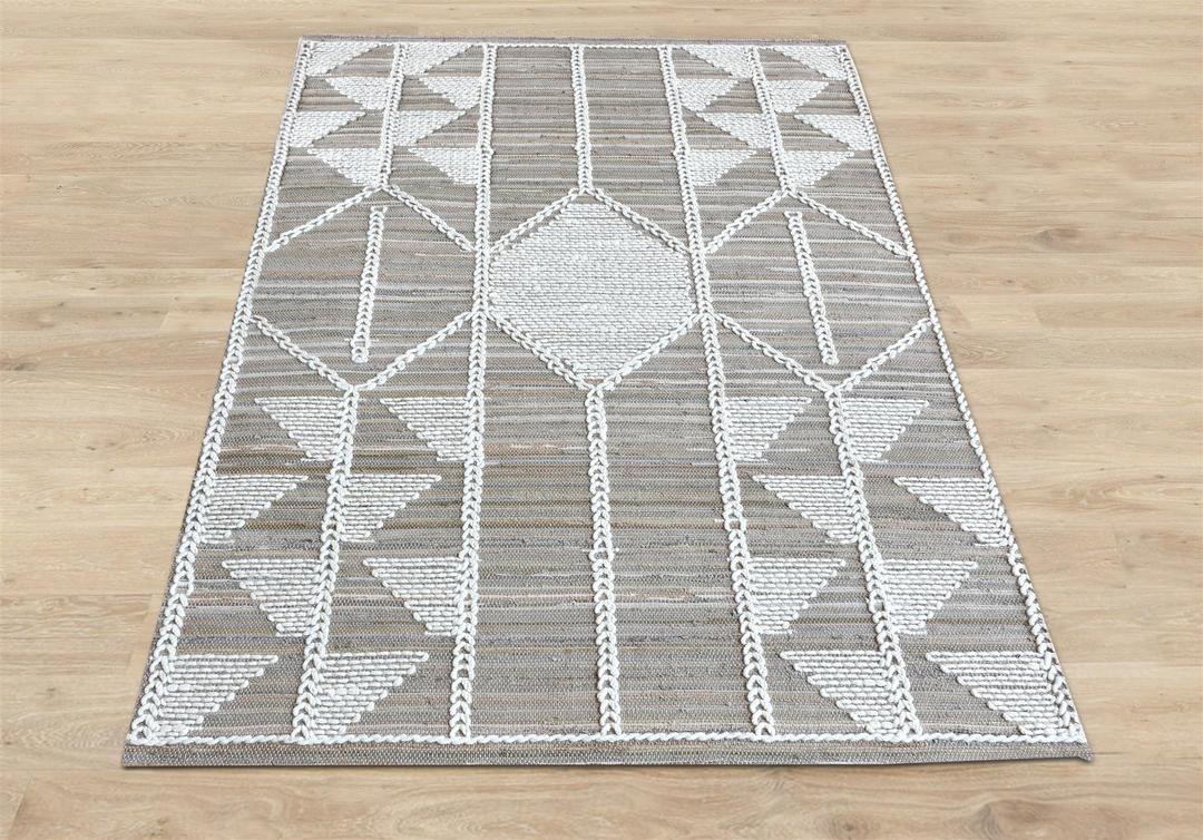 Dorval Natural Recycled Denim & Wool Rug - Image 4