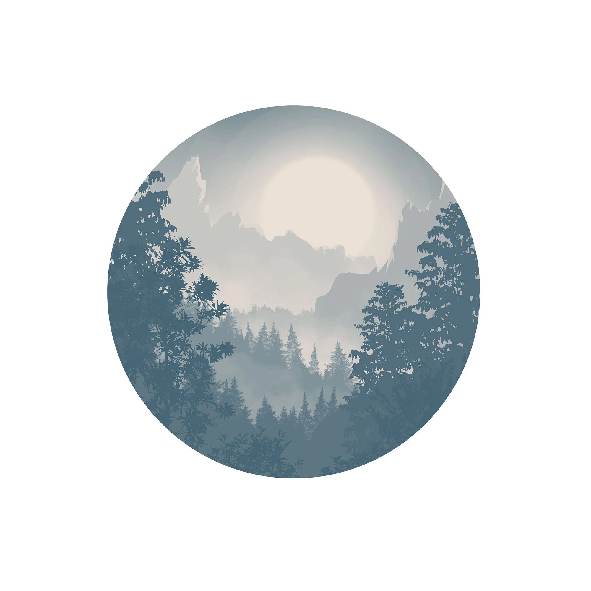 Dream Valley Circle Wallpaper (Self-Adhesive) - Image 2
