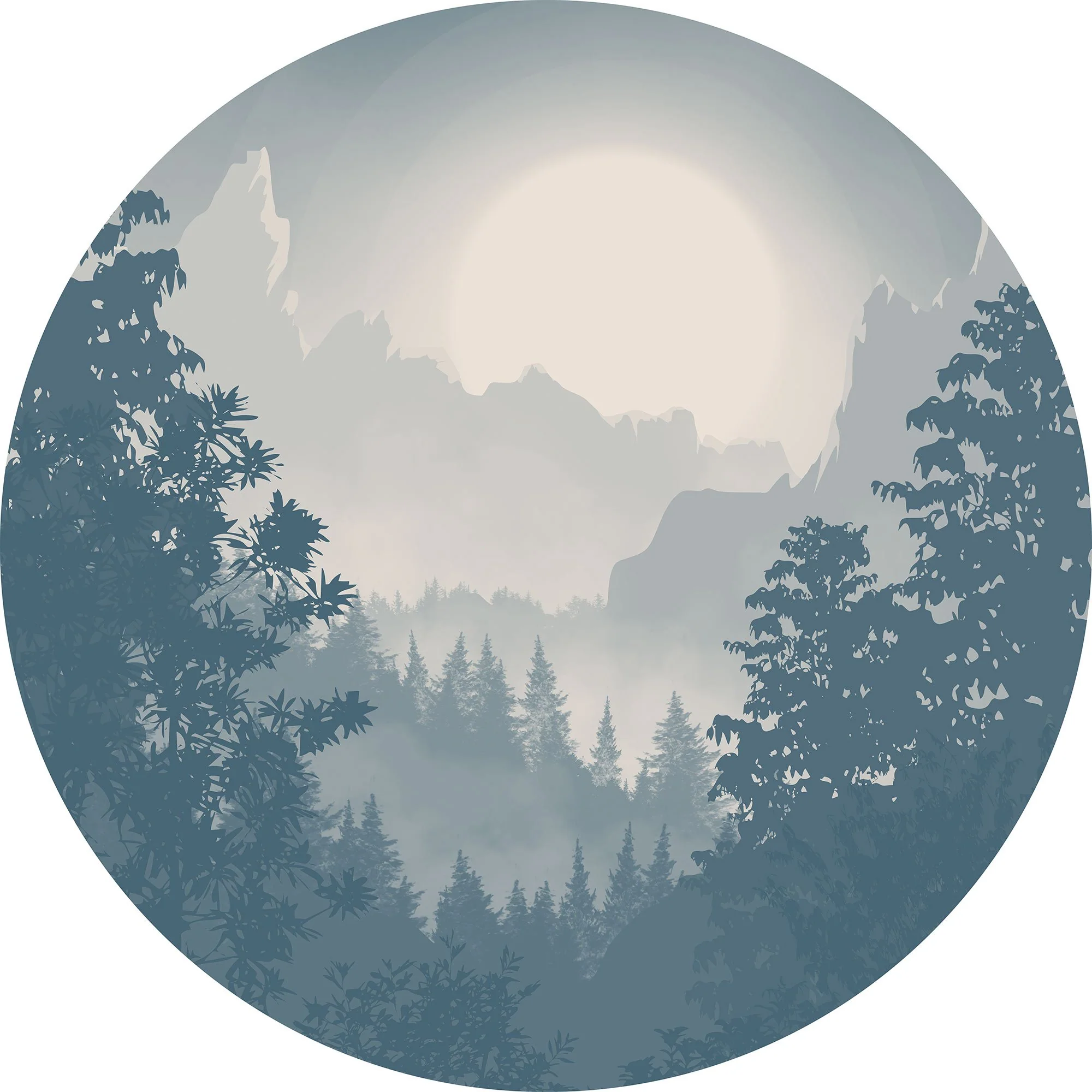 Dream Valley Circle Wallpaper (Self-Adhesive) - Image 3