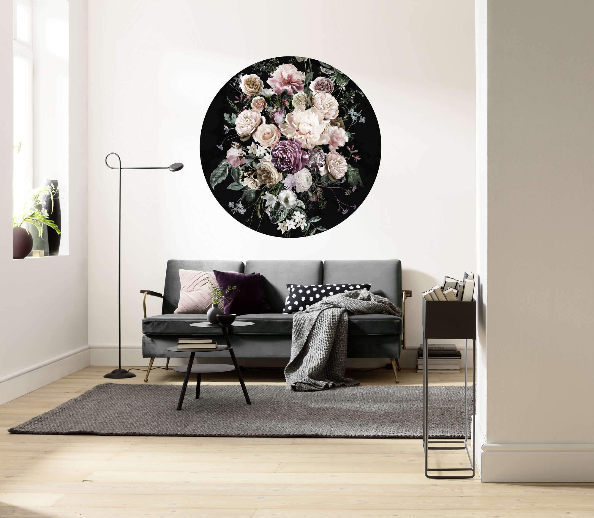 Enchanted Florals Circle Wallpaper (Self-Adhesive)