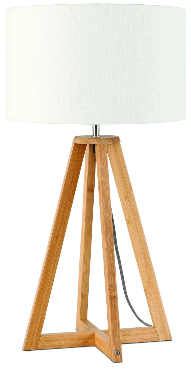 Everest Bamboo Linen Table Lamp