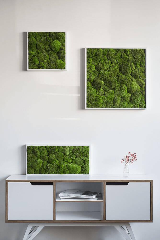 Green Square Moss Art (80cm) - Image 8