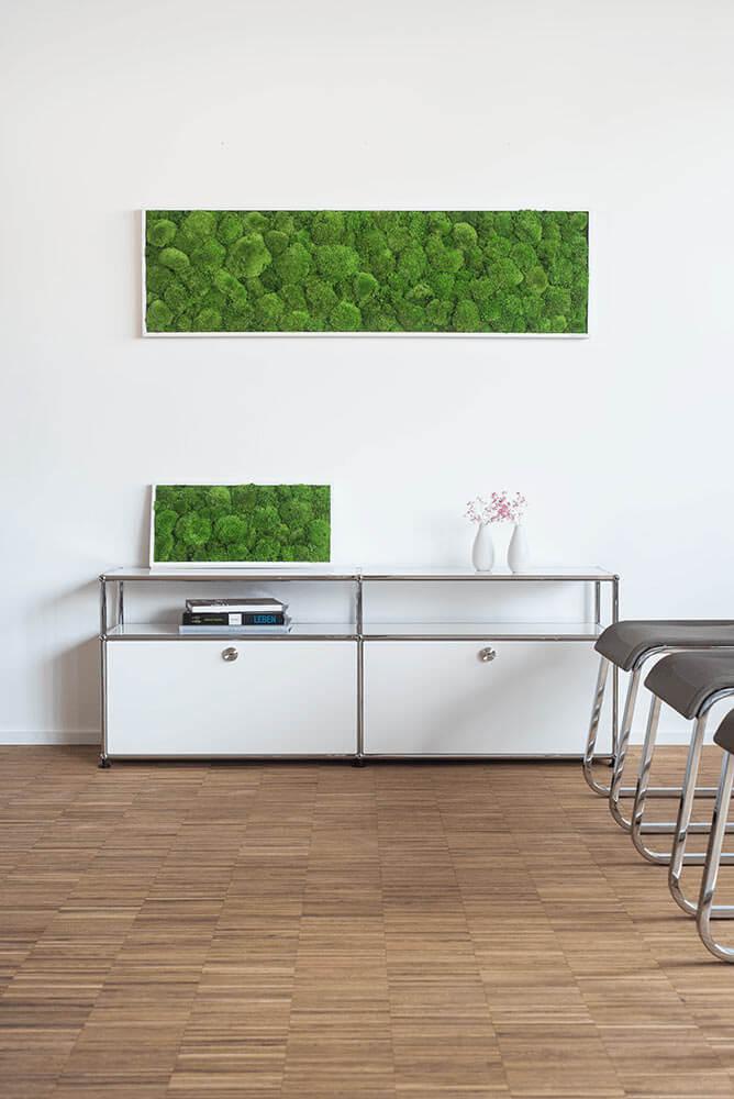 Wide Green Moss Wall Art (140x40cm) - Image 6