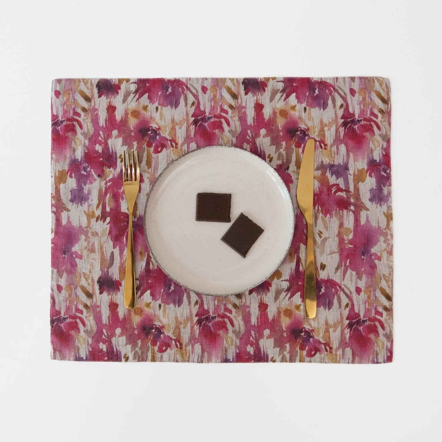 Fuchsia Flowers Linen Placemat - Image 2