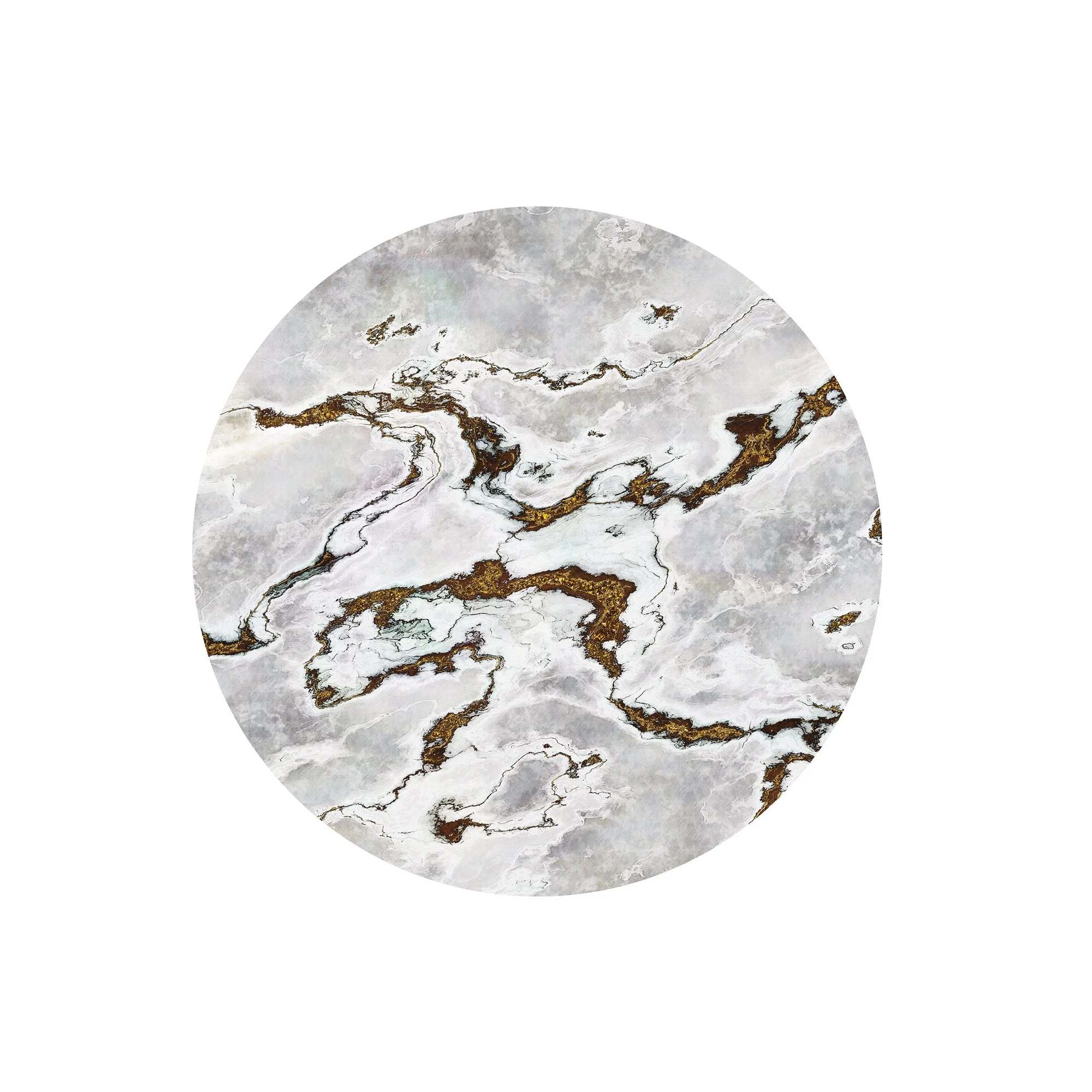 Marble Golden Circle Wallpaper (Self-Adhesive) - Image 2