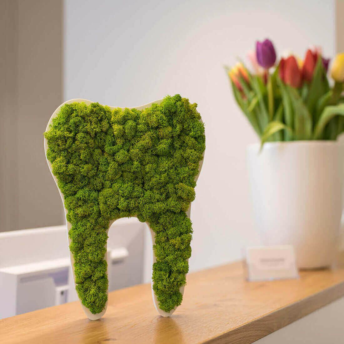 Green Moss Tooth Decor Forest Moss Wall Art - Image 4