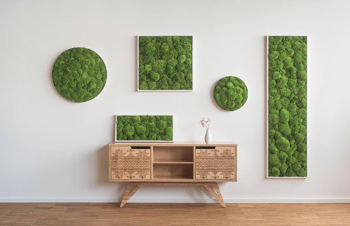 Green Square Moss Art (35cm) - Image 7