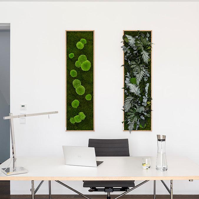 Green Wide Moss Wall Art (140x40cm) - Image 13
