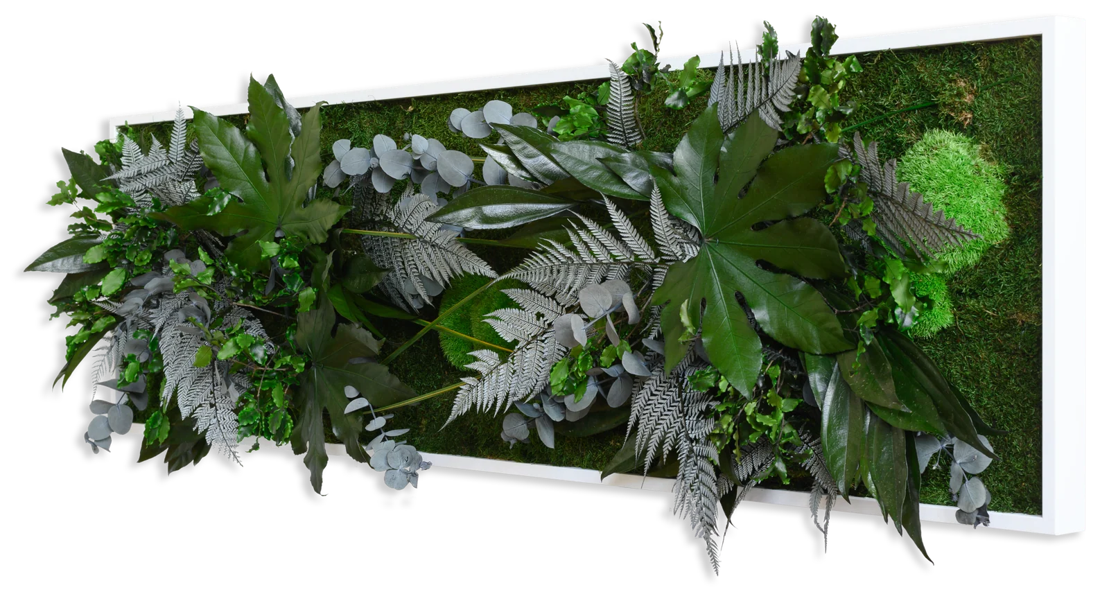 Jungle Rectangular Plant and Moss Wall Art (140x40cm) - Image 2