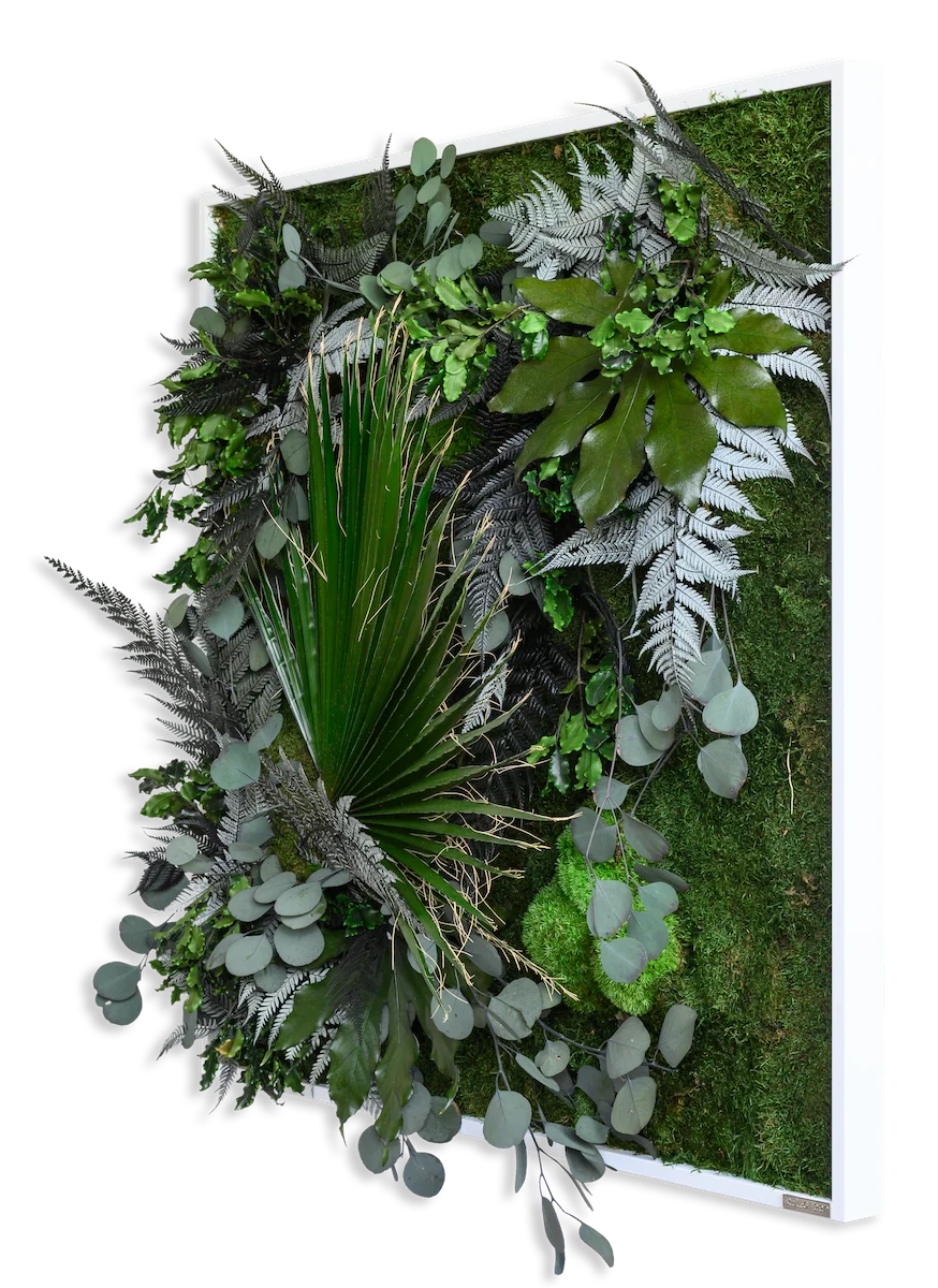 Jungle Squared Plant and Moss Wall Art (80cm) - Image 2