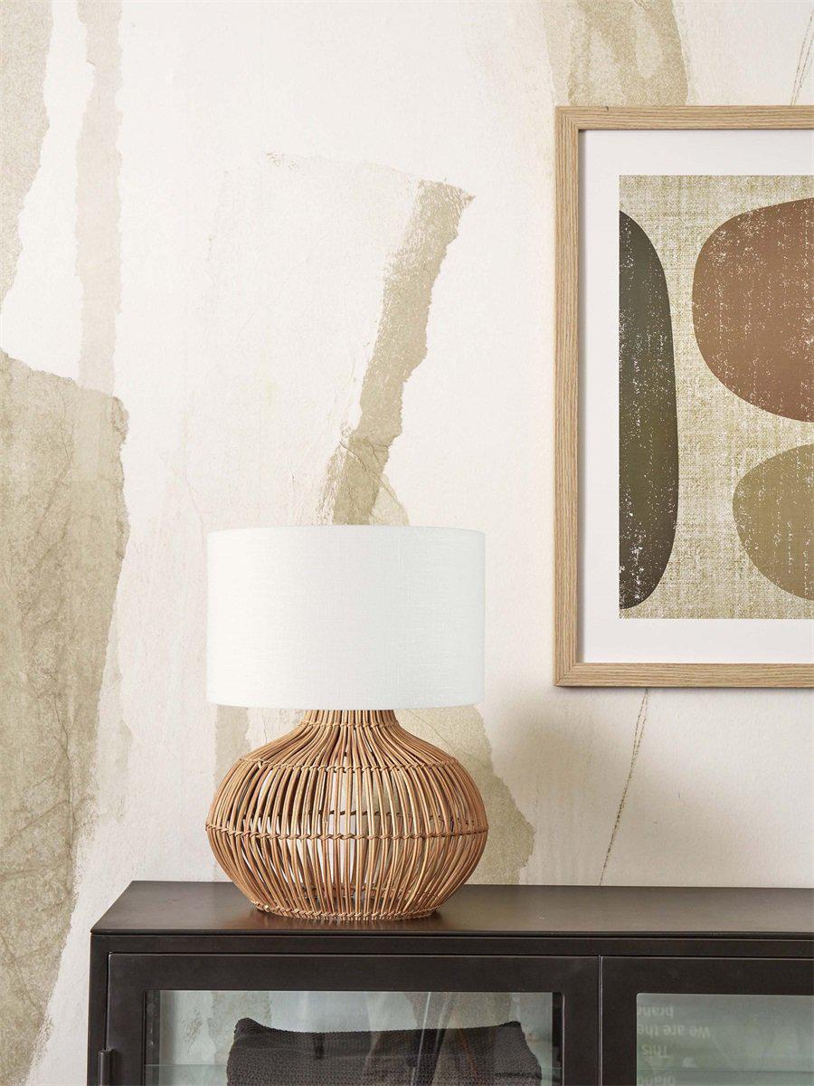 Kalahari Rattan Linen Table Lamp - Image 6