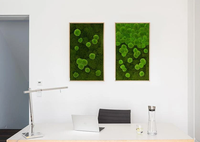 Merging Moss Green Wall Art (100x60cm) - Image 8