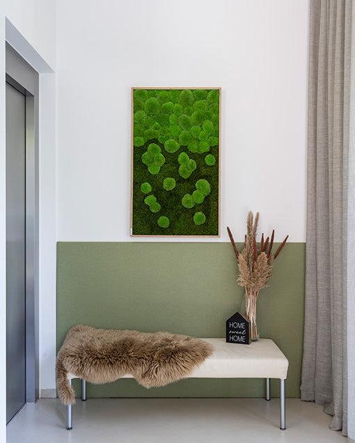 Merging Moss Green Wall Art (100x60cm) - Image 9
