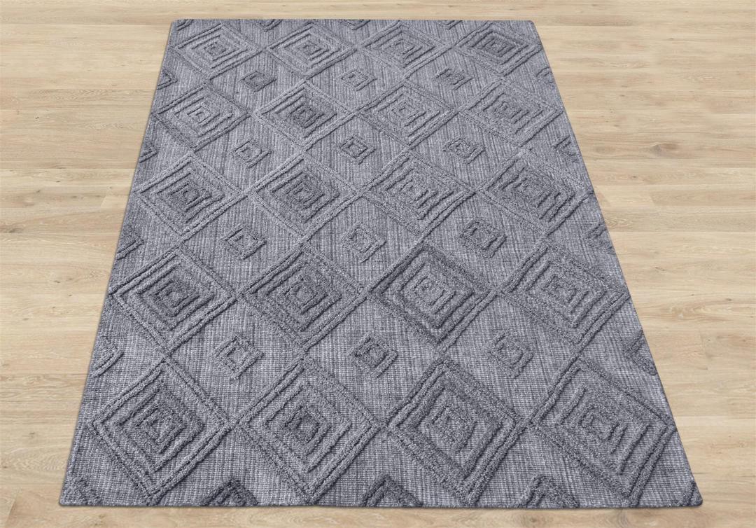 Admont Grey Wool Rug - Image 6