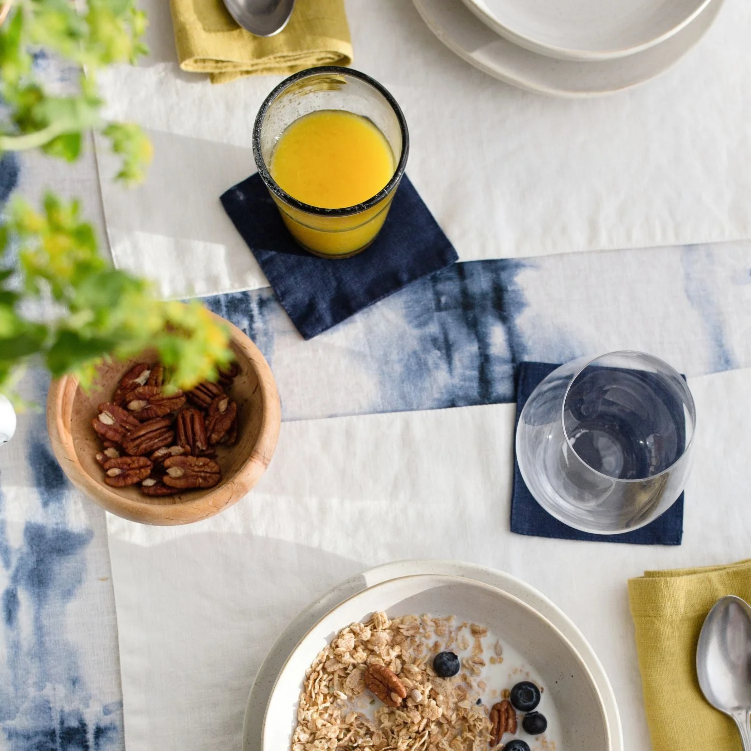 Navy Linen Coasters - Image 3