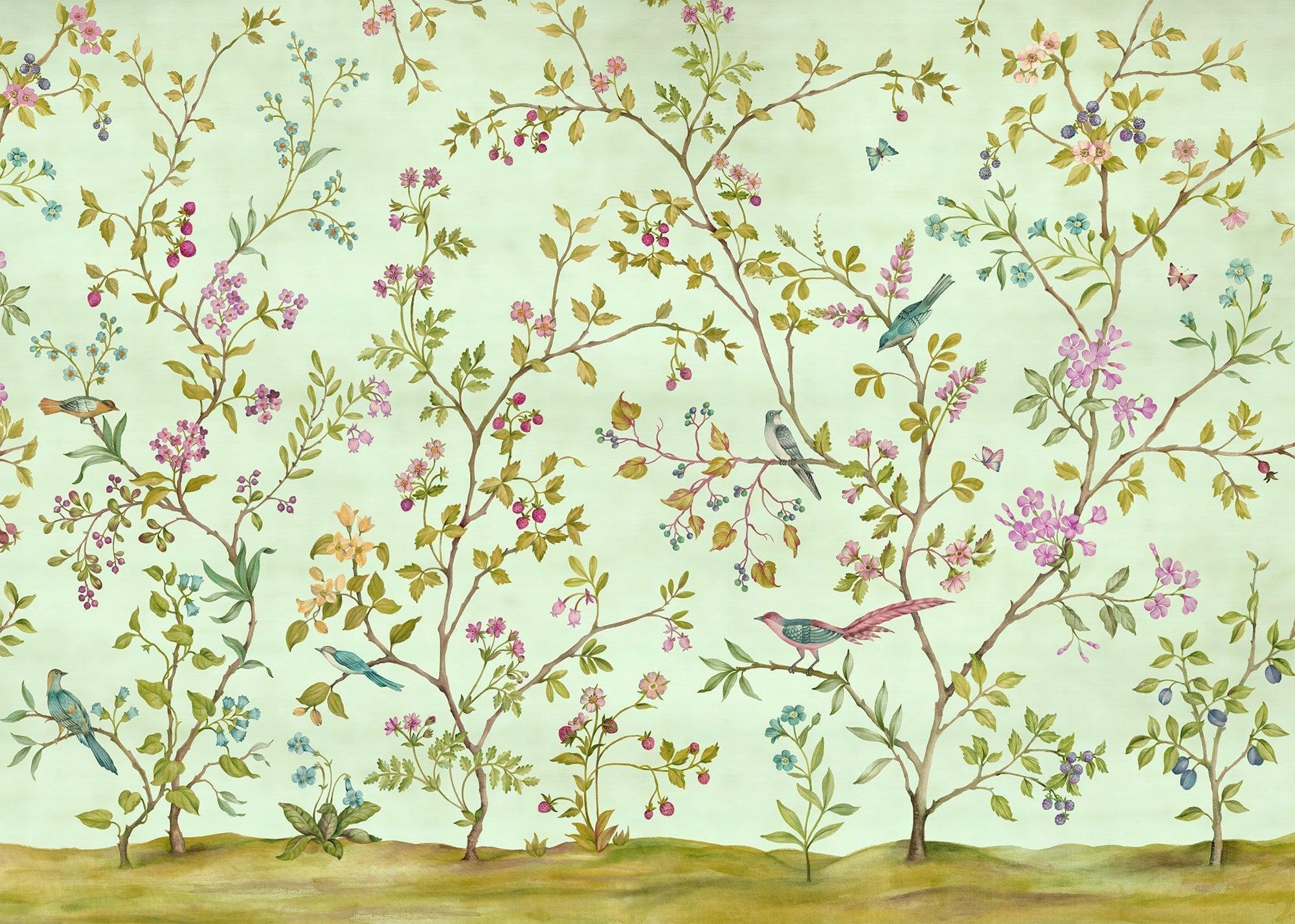 Oiseaux du Paradis Mural Wallpaper - Image 2