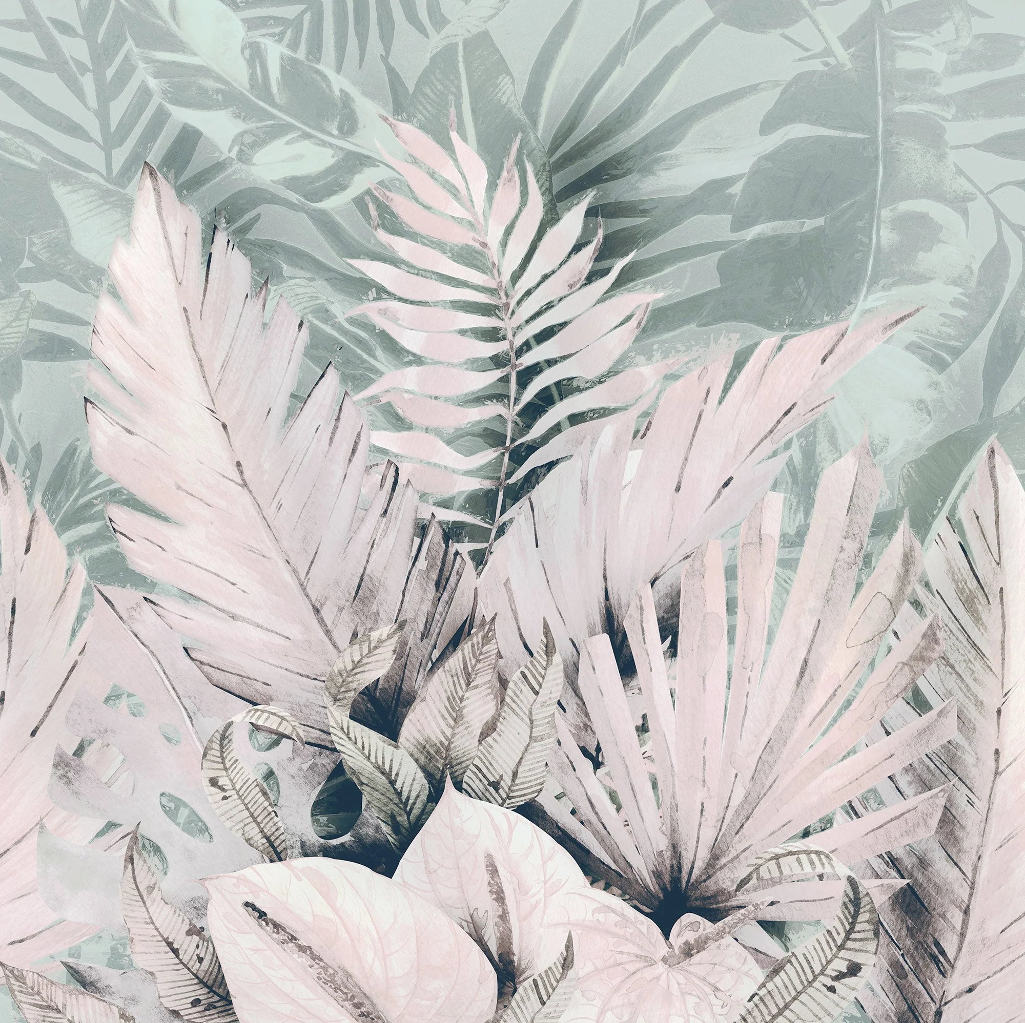 Palmiers Tropicaux Mural Wallpaper - Image 2
