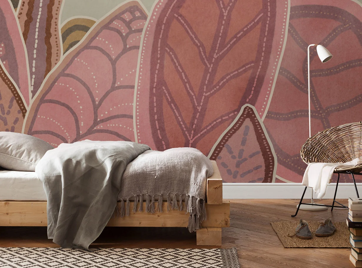 Papunya Leafs Mural Wallpaper - Image 3