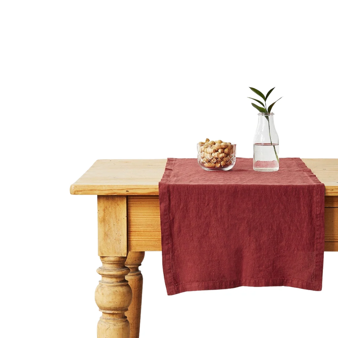 Red Pear Linen Table Runner (Set of 3)