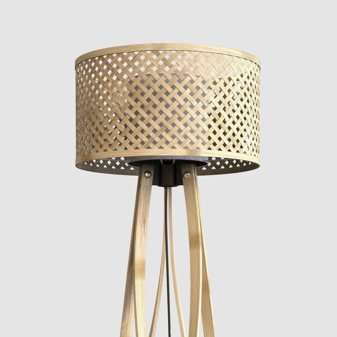 Mushroom Bamboo Floor Lamp - Image 5