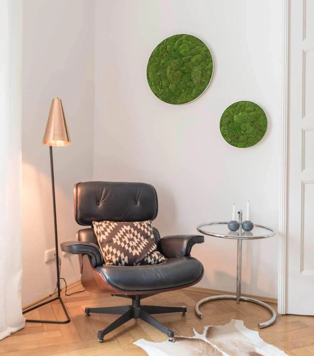 Green Circle Decorative Moss Wall Art - Image 8