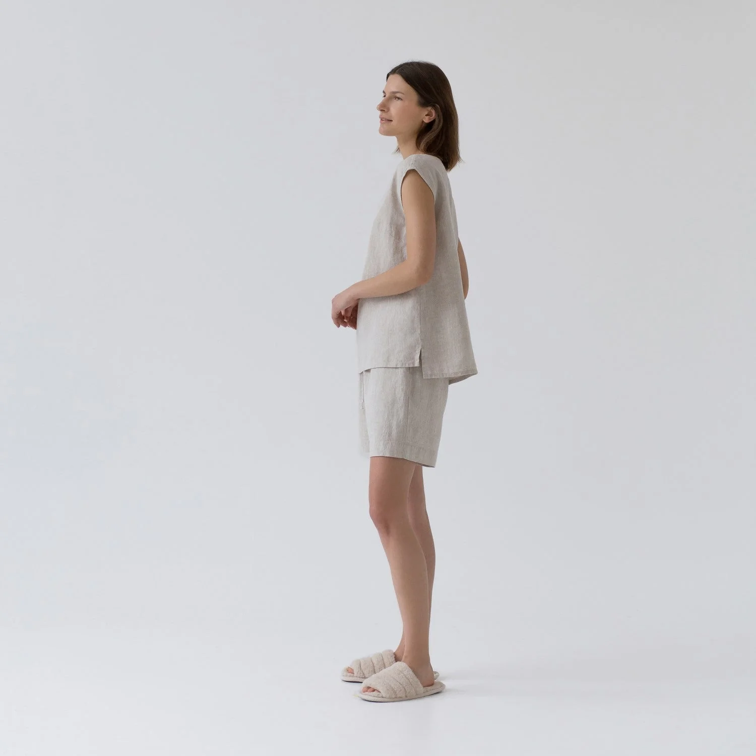 Verbena Melange Linen Pyjama Set - Image 2