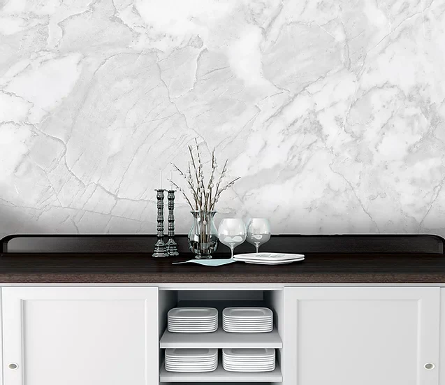 White Marble Mural Wallpaper
