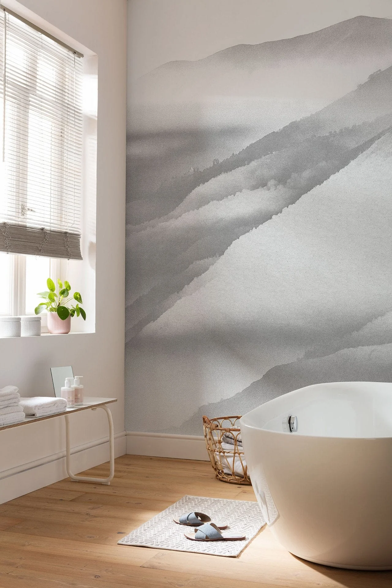 White Mountain Mural Wallpaper