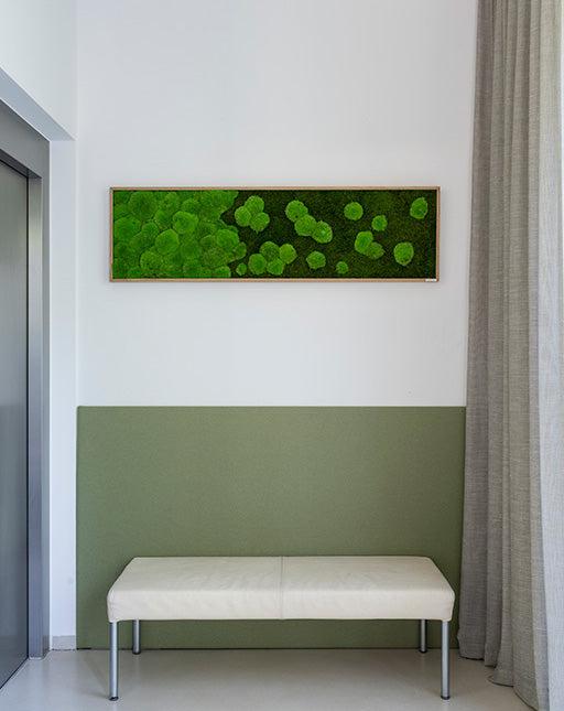 Wide Merging Moss Wall Art (140x40cm) - Image 9