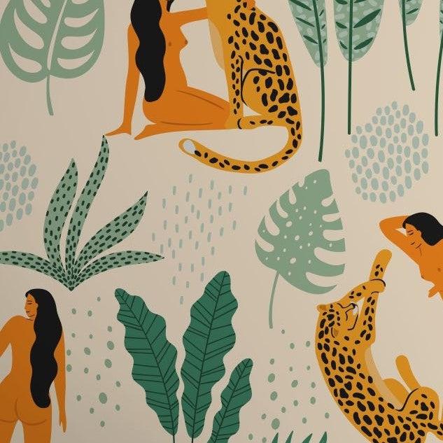 Woman in the Wild Mural Wallpaper - Image 5