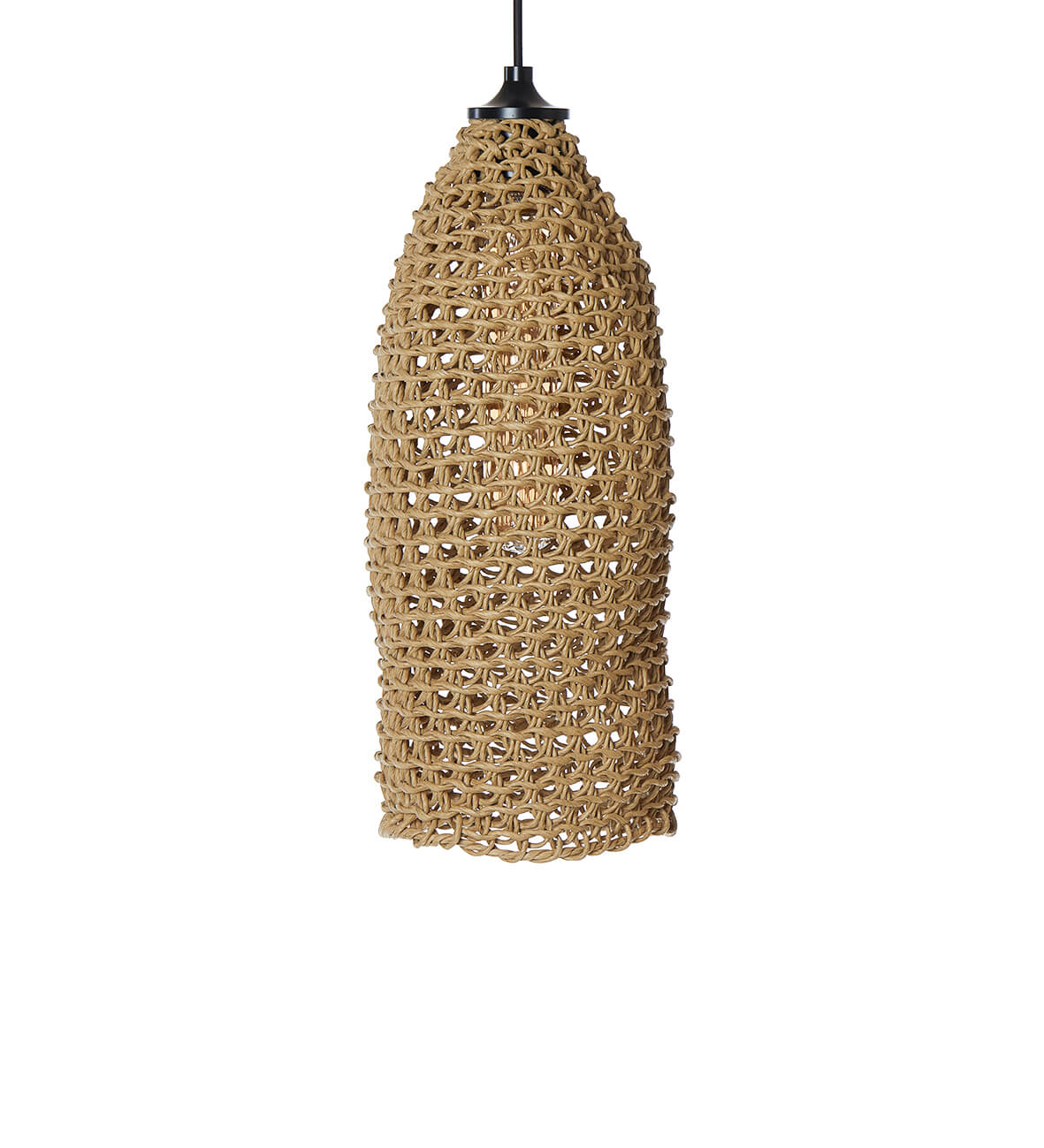 Woven Recycled Paper Pendant Light (Set of 2) - Image 4